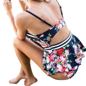 Floral and Stripe One Piece - Small